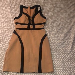 Bodycon tan dress
